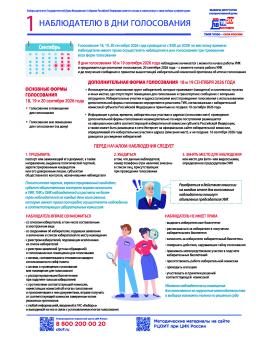 Плакат наблюдателю в дни голосования